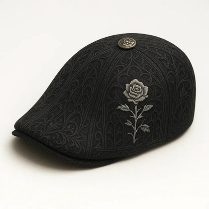 🔥LAST DAY 50% OFF - 💀Handcrafted Skull & Thorn Flat Cap